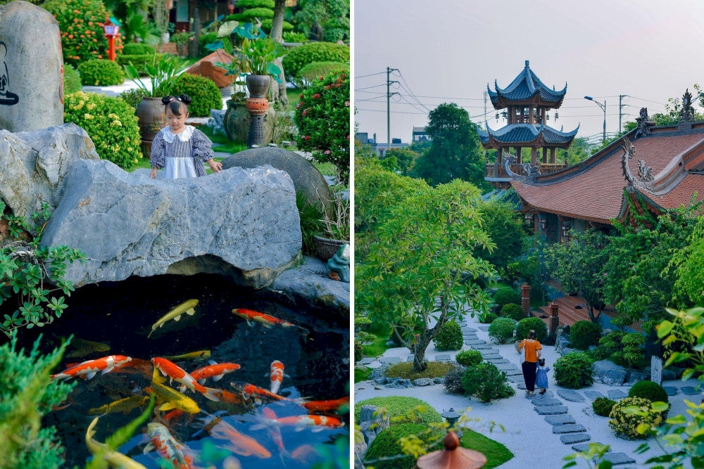 Trải dài khắp khuôn viên chùa 